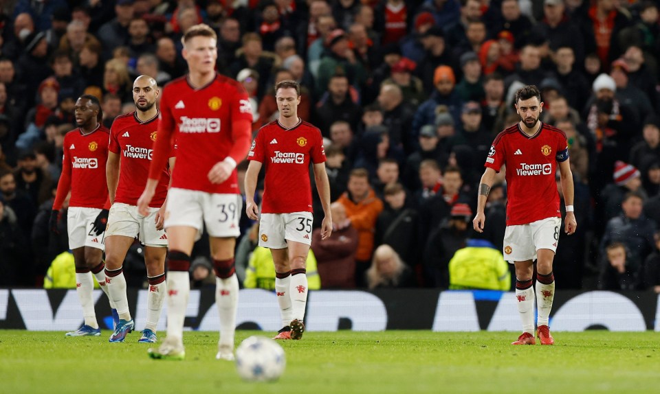 Man Utd were booed off at full time