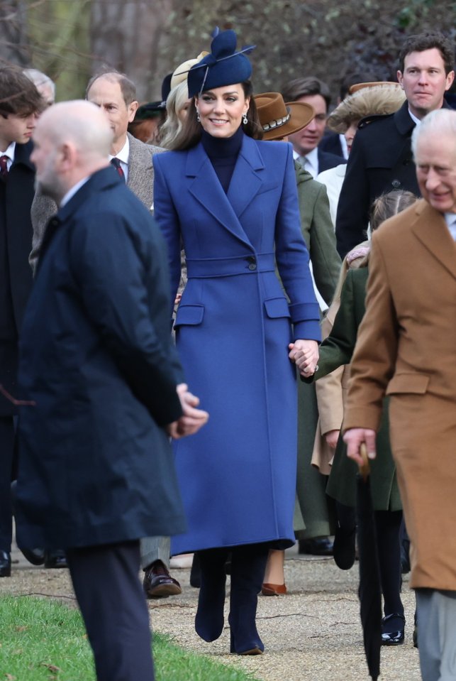 Kate beamed as she walked to church