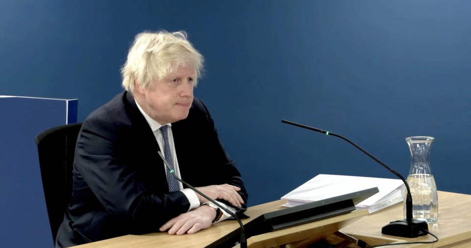 Boris Johnson looked jaded at the Covid Enquiry