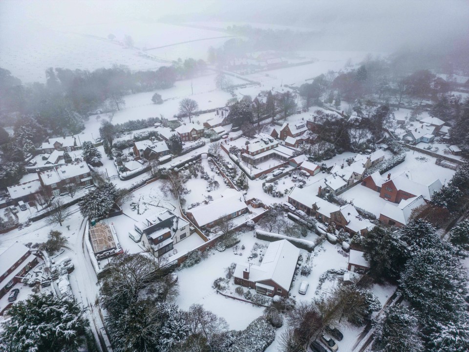 Rufford Park, Nottinghamshire, has also seen heavy snow