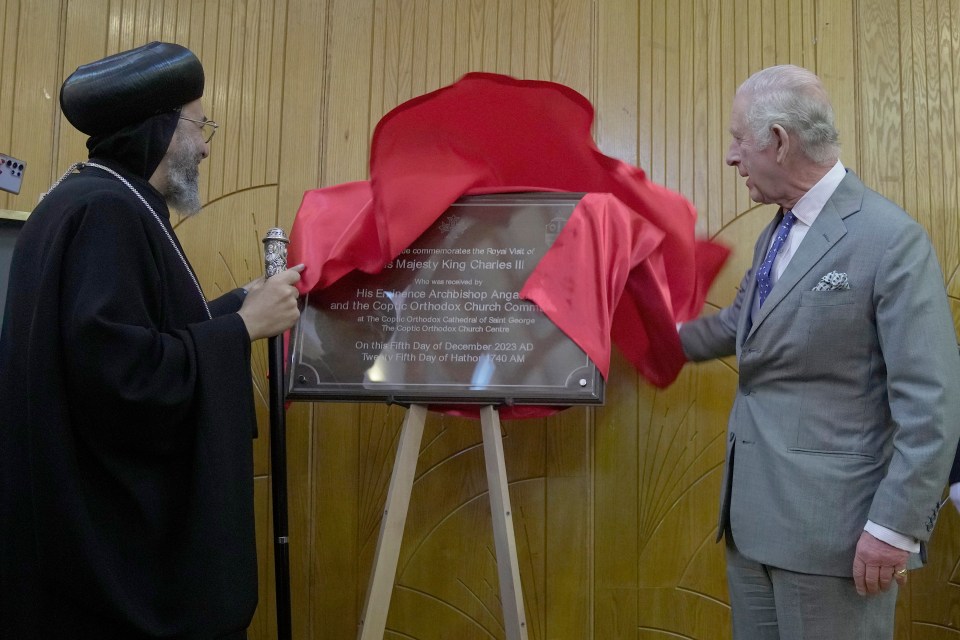 King Charles unveiled a plaque and planted a new tree