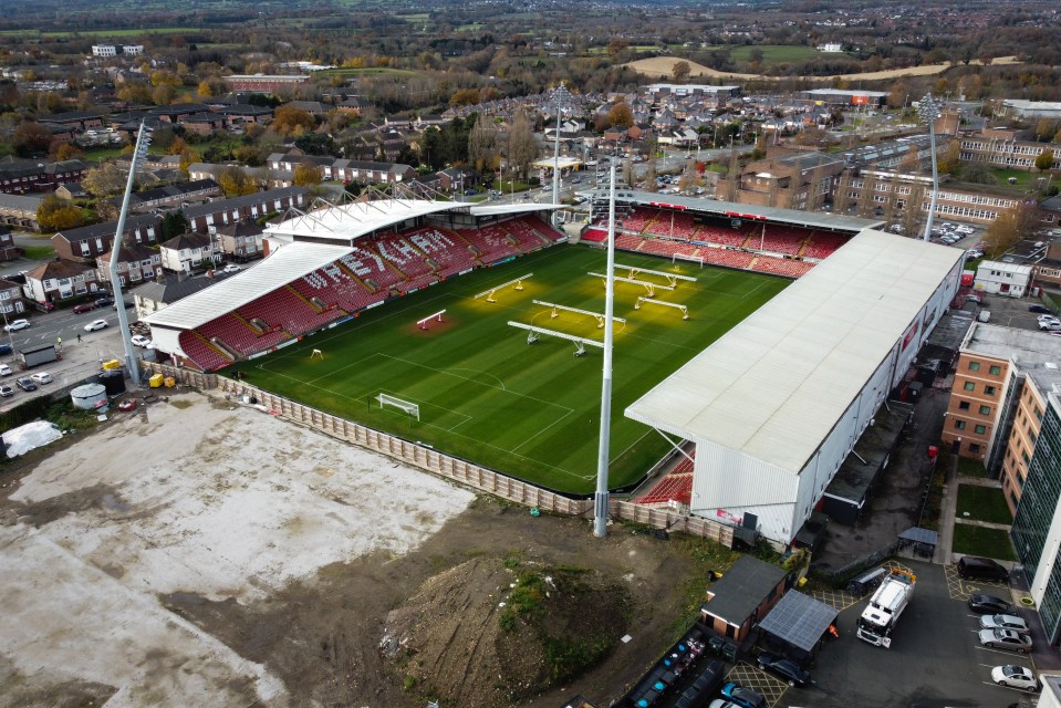 But they're set to lose out on £250,000 after the failure of a temporary stand at the Racecourse Ground