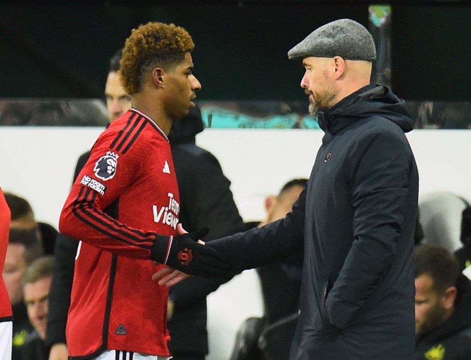 Erik ten Hag will talk with Marcus Rashford after his dud display against Newcastle