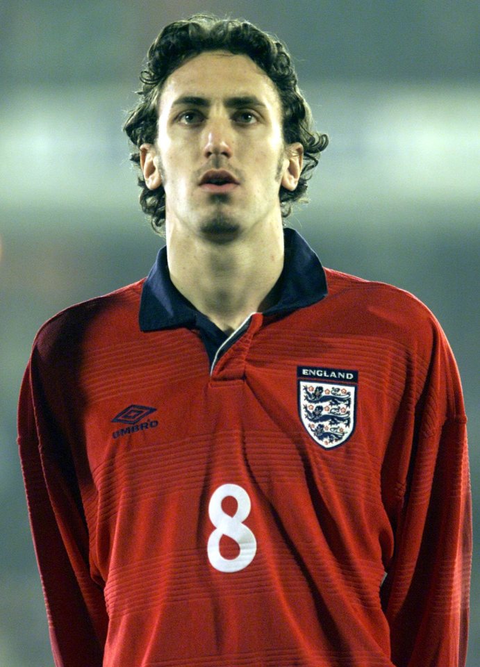 He had long hair while playing for England youth sides