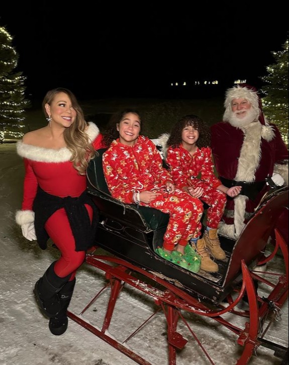 Santa Claus personally visits Mariah's twins every Christmas Eve