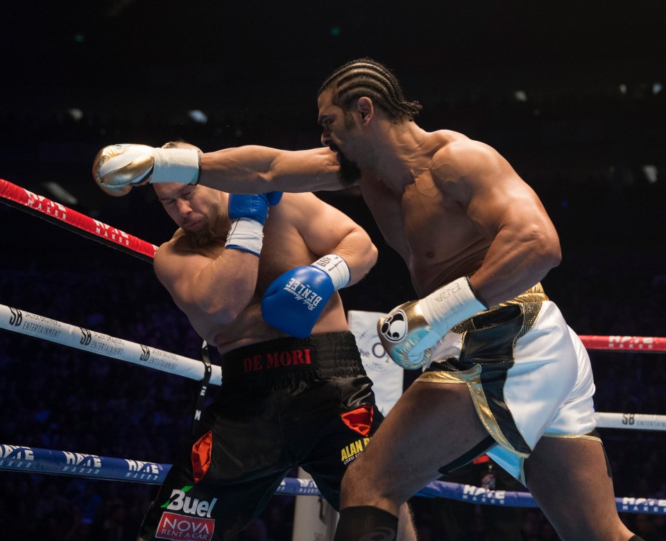 David Haye knocked out Mark de Mori in 2016