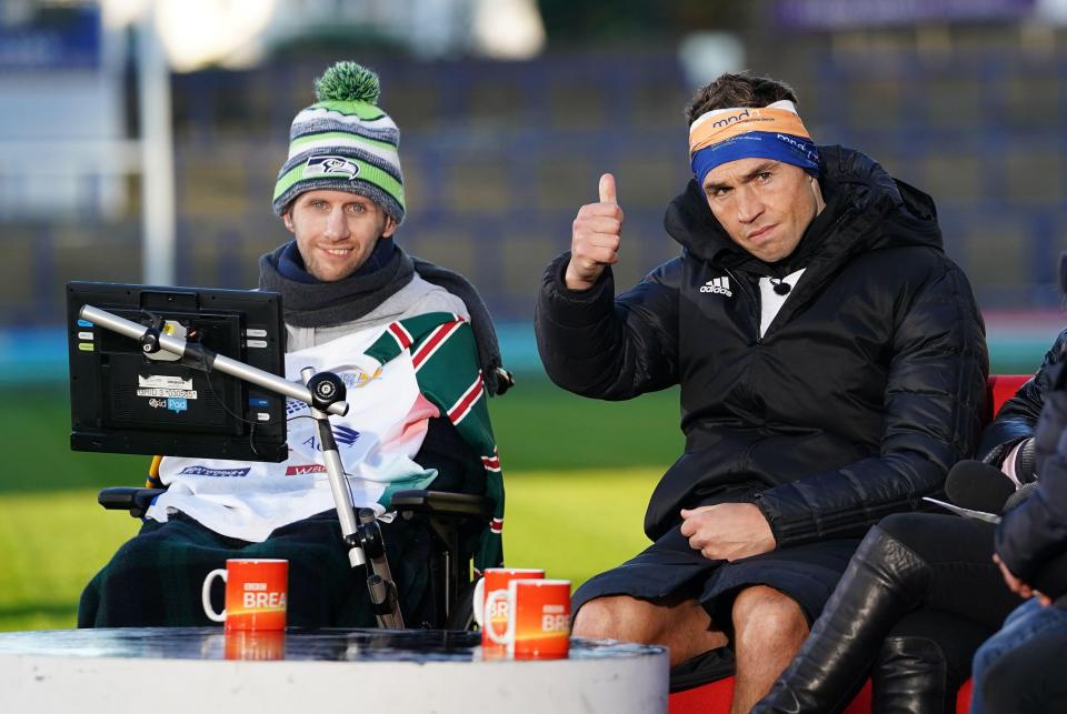 Rob Burrow, left, and Kevin Sinfield, right, are awarded with a CBE for raising awareness of motor neurone disease