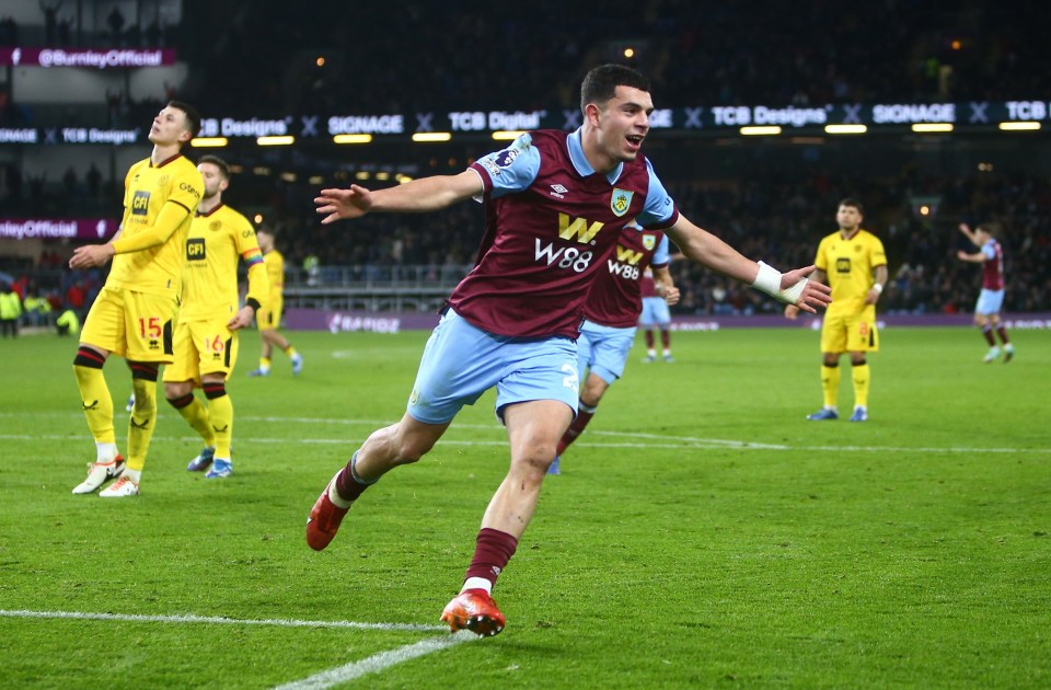 Zeki Amdouni kicked off a second-half romp with Burnley's third