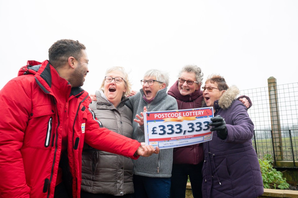 Karen Baylis, Julie Towse, Ann Swallow and Julie Boocock, bagged the life changing cash