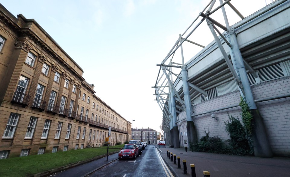 Leazes terrace, left, is next door to Newcastle's East Stand