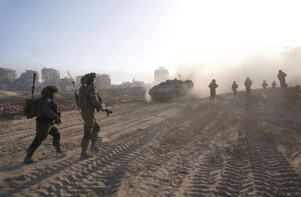 IDF troops pushing the ground operation in Gaza