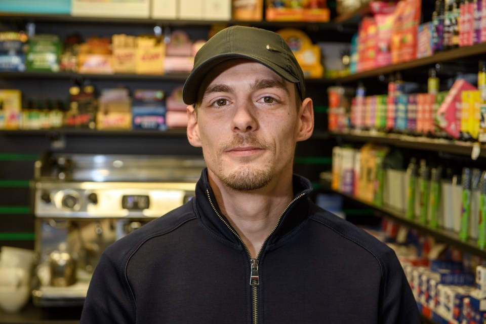 Vape shop manager Callum Deane tries to help the homeless