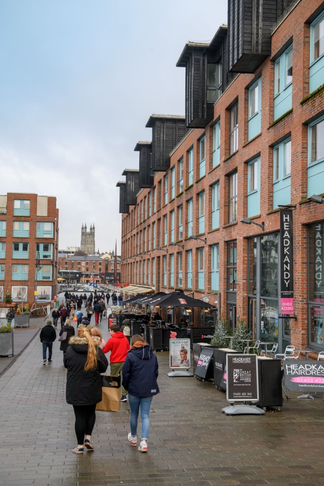 Newly regenerated Gloucester Quays is a stone's throw away