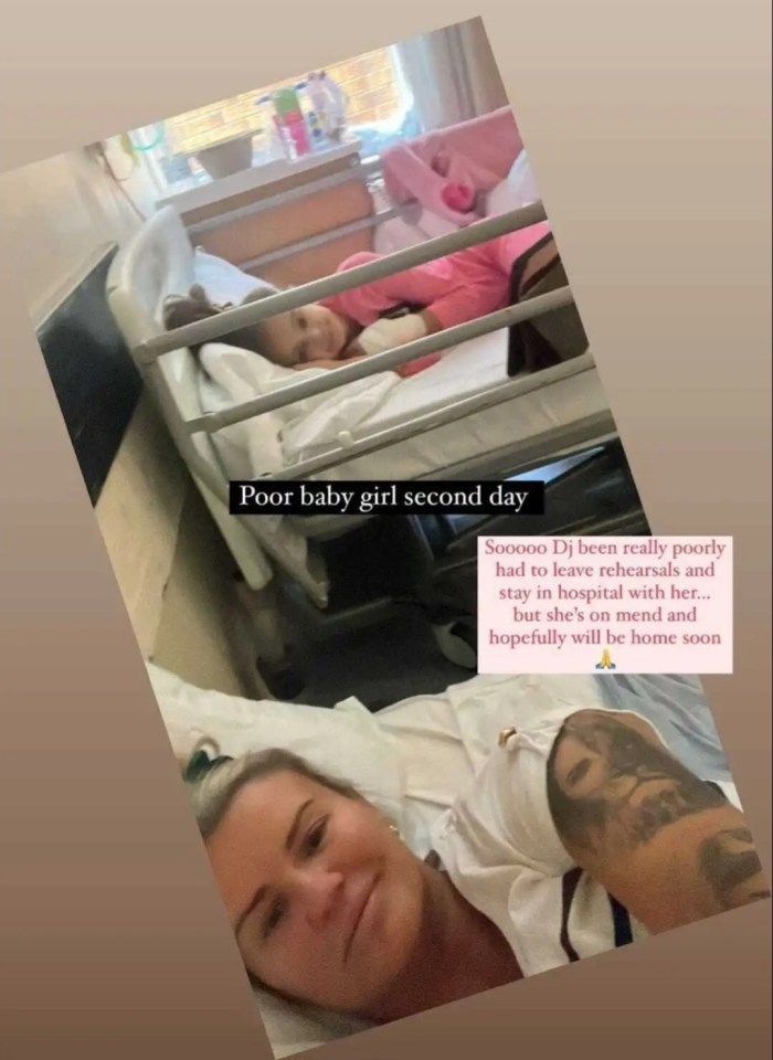 Kerry Katona’s daughter DJ has been rushed to hospital