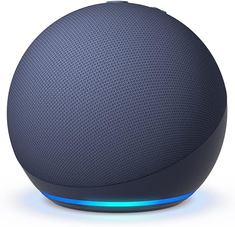 The Echo Dot is available in three colours - deep sea blue, charcoal and glacier white