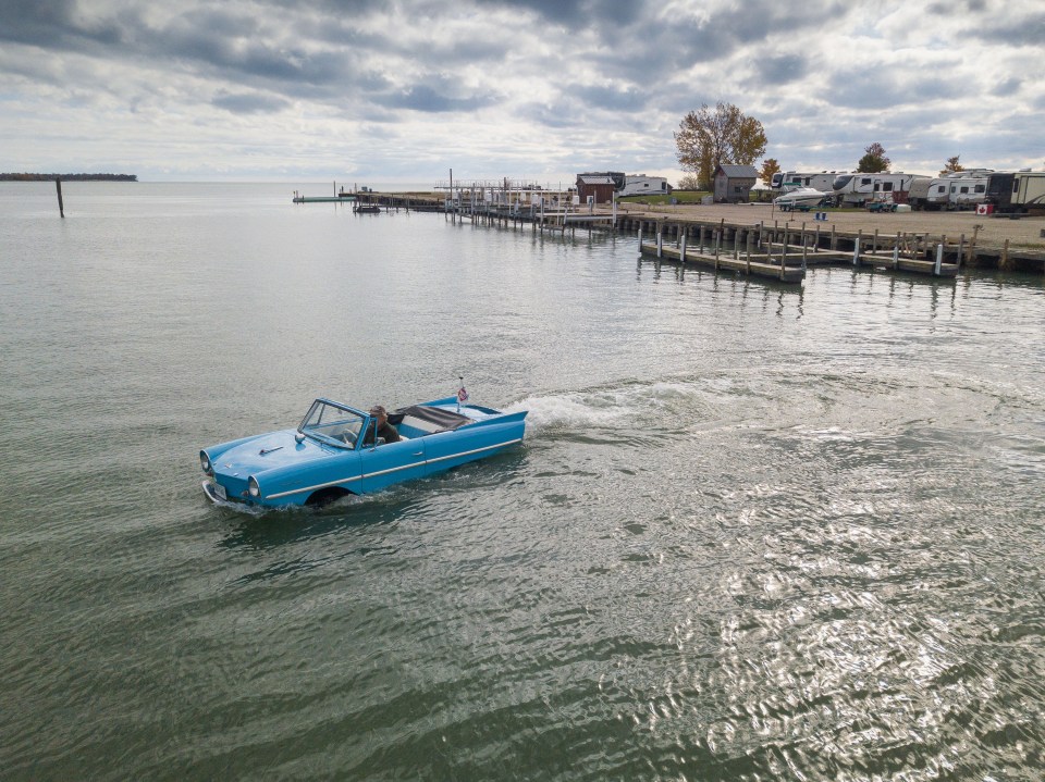 The amphibious car has drawn parallels with Bond aquatic motor Wet Nellie