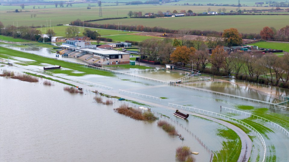 Parts of the track were completely submerged