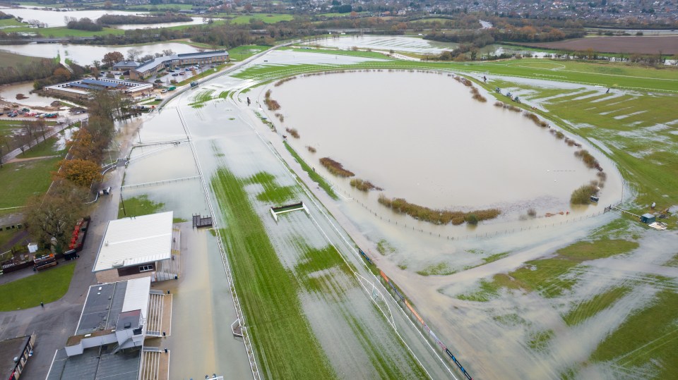 The dismal weather hit the Peterborough Chase - the track's big race - yet again