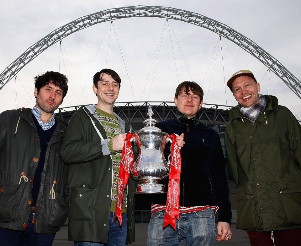 The bassist said he nearly quit the indie rock group, seen here at an FA Cup game