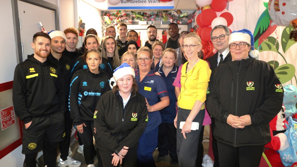 QPR players visited Hillingdon Hospital to hand out gifts to kids