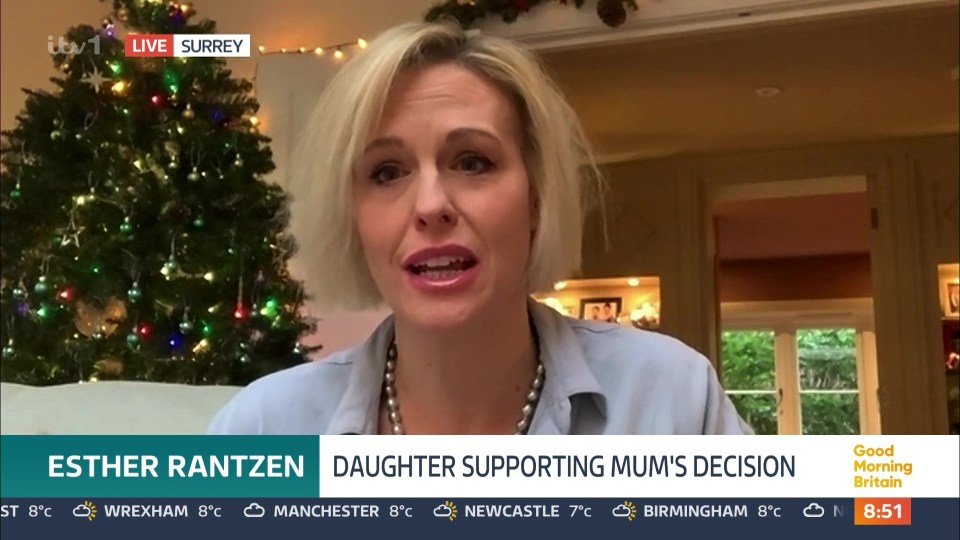 Rebecca has told how her family supports Esther's decision