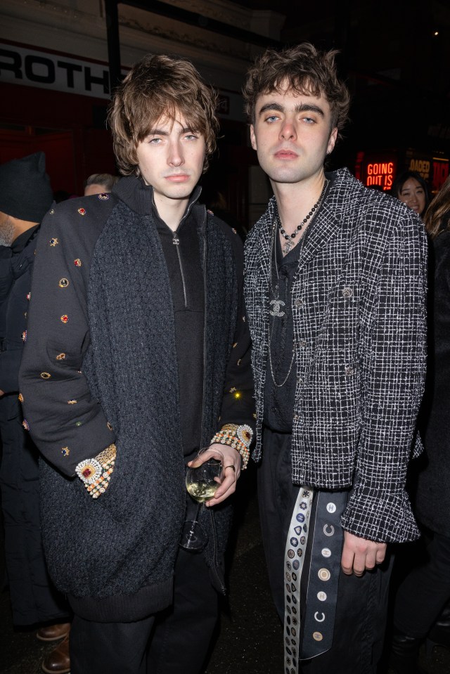 Liam Gallagher’s sons Gene and Lennon stepped out at the Chanel Metiers d’Art event in Manchester