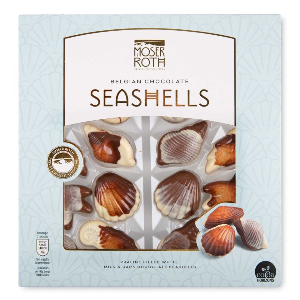 Moser Roth chocolate seashells from Aldi are £2.99