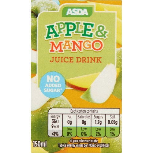 Asda's apple and mango juice