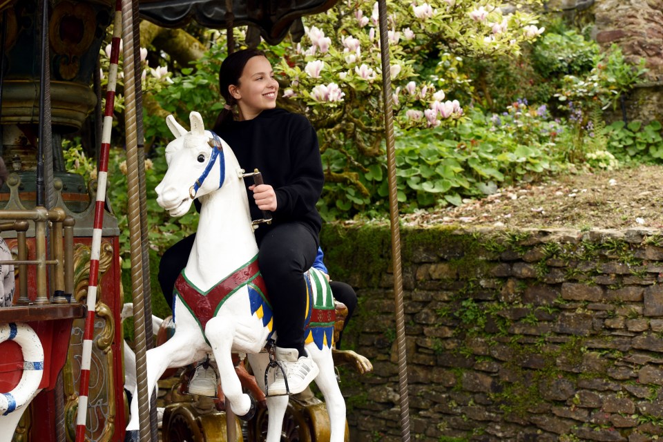 Children have lots of different ride options outside the castle