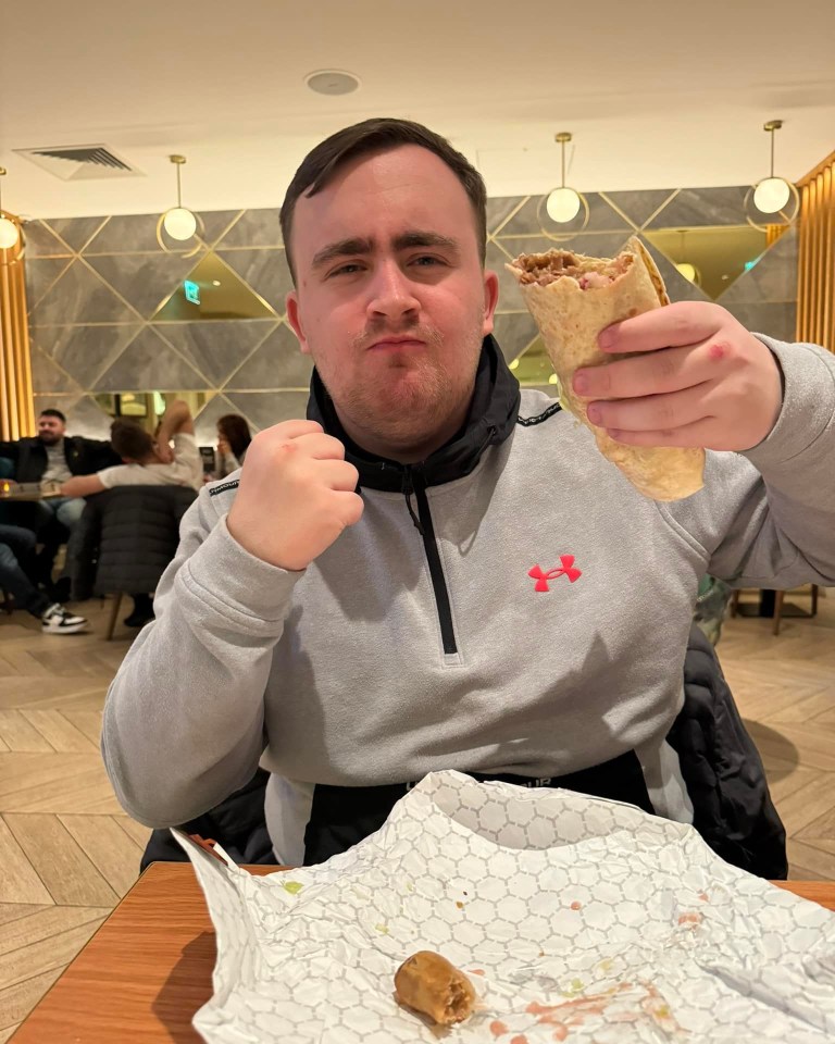 He celebrated his first-round PDC World Darts Championship win with a kebab