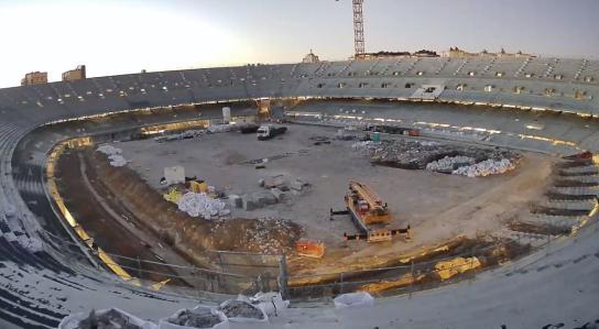 The Nou Camp looks unrecognisable as it undergoes mass reconstruction