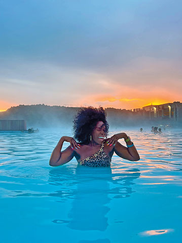 Celebrity Style Editor Nana Acheampong checks out the Sky Lagoon, a swish spa just outside Reykjavík