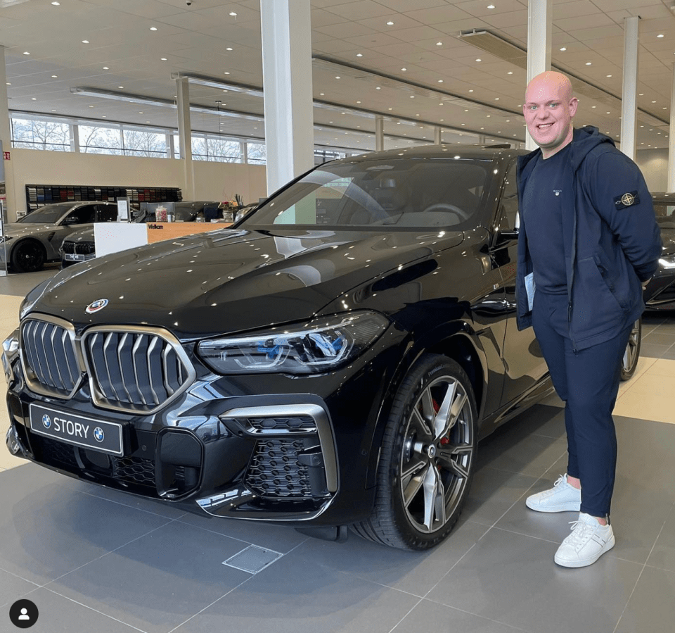 The BMW X6 M50i SUV is the most recent addition to van Gerwen’s collection