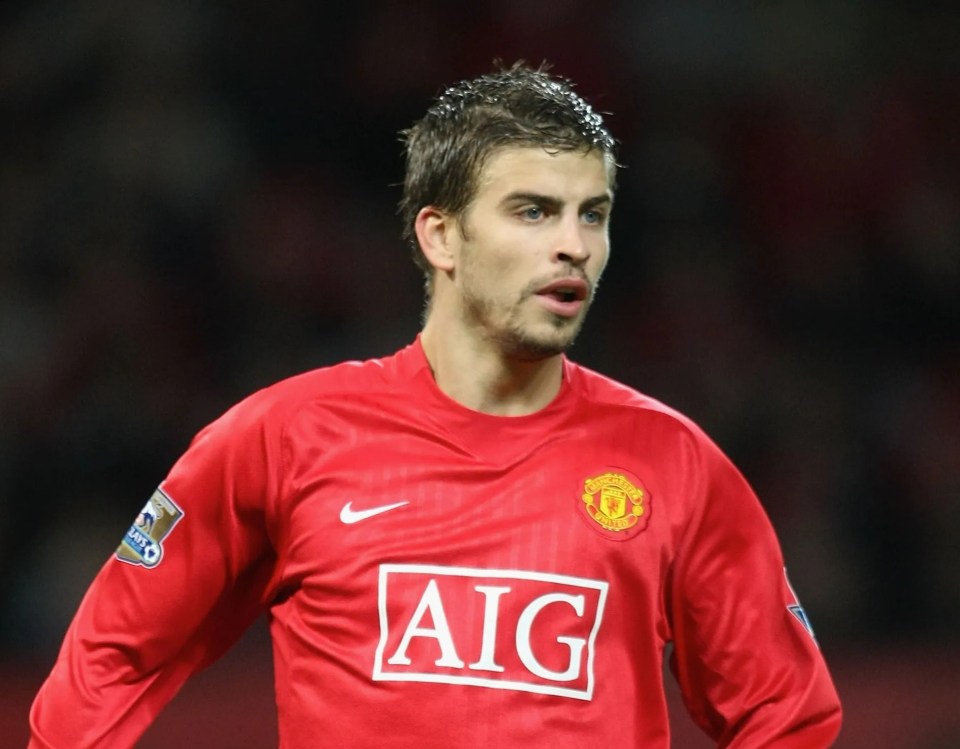 Gerard Pique made 23 first team appearances for Man Utd