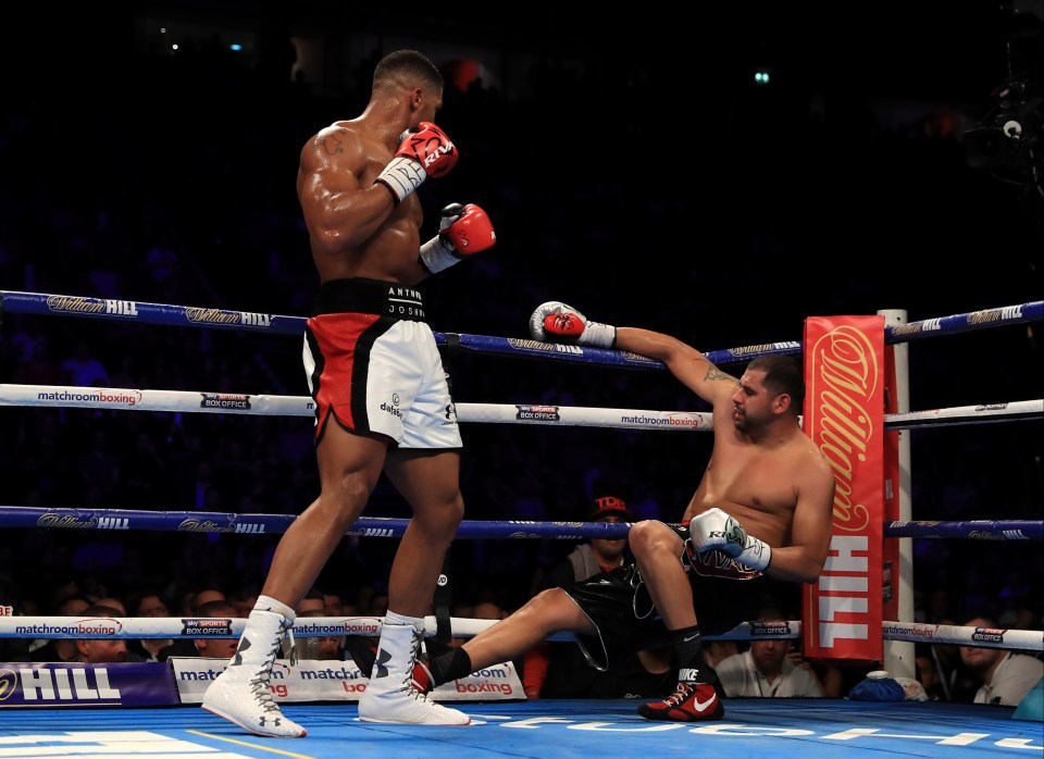 Anthony Joshua knocked out Molina in 2016