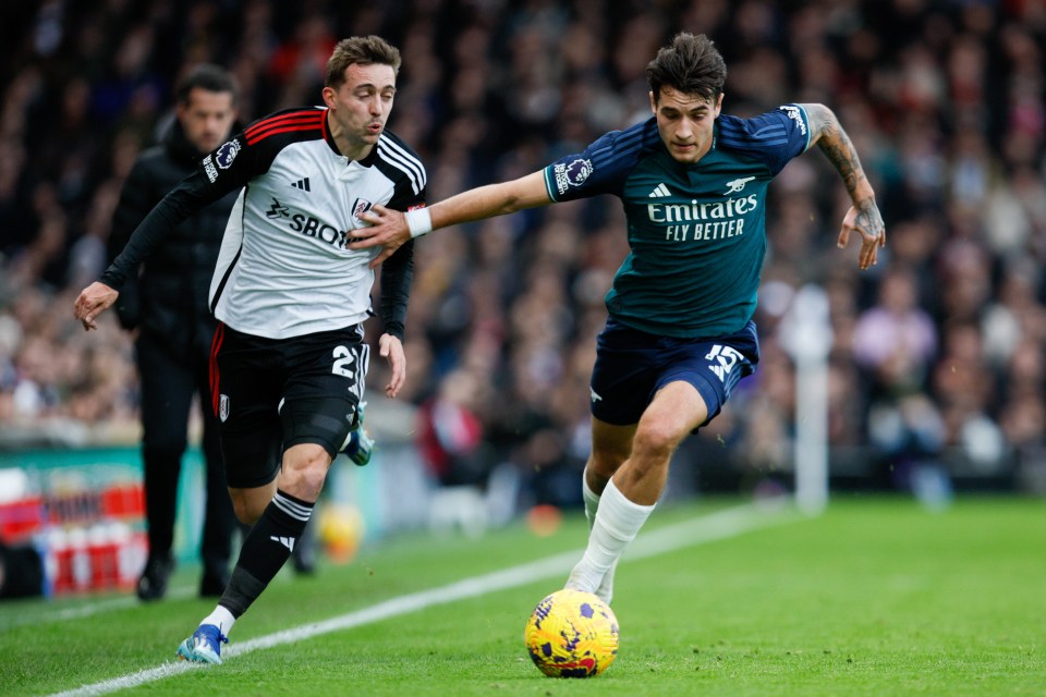 Jakub Kiwior was Arsenal’s weak link and was subbed off at the break