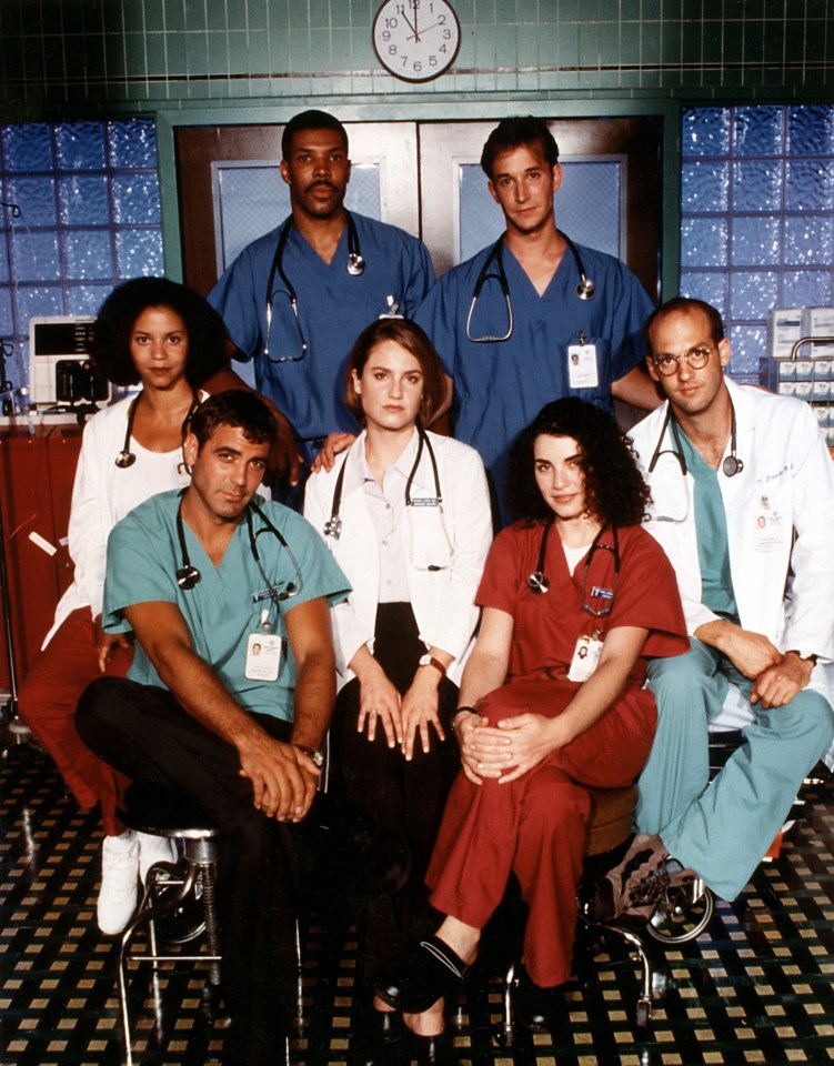 The cast of ER, including George Clooney