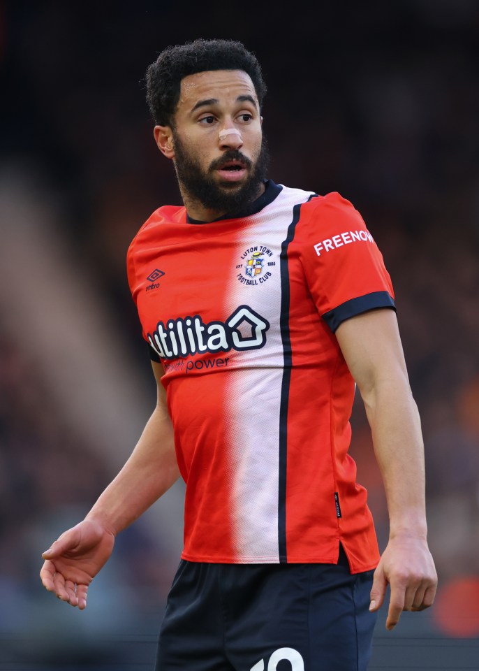 Andros Townsend is now playing at Luton Town