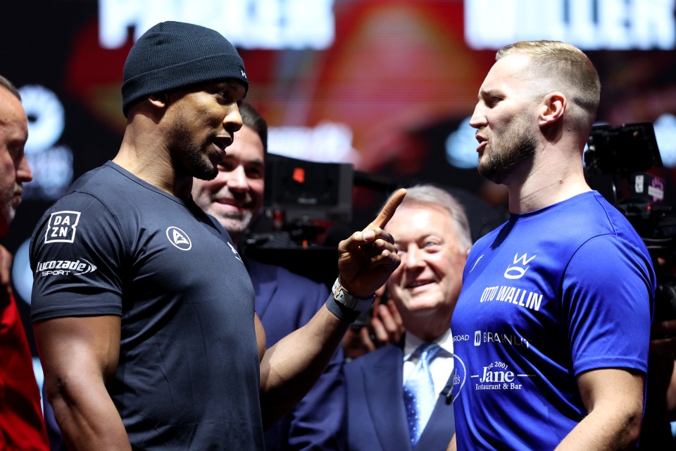 Anthony Joshua will take on Otto Wallin in a big clash in Saudi Arabia this weekend