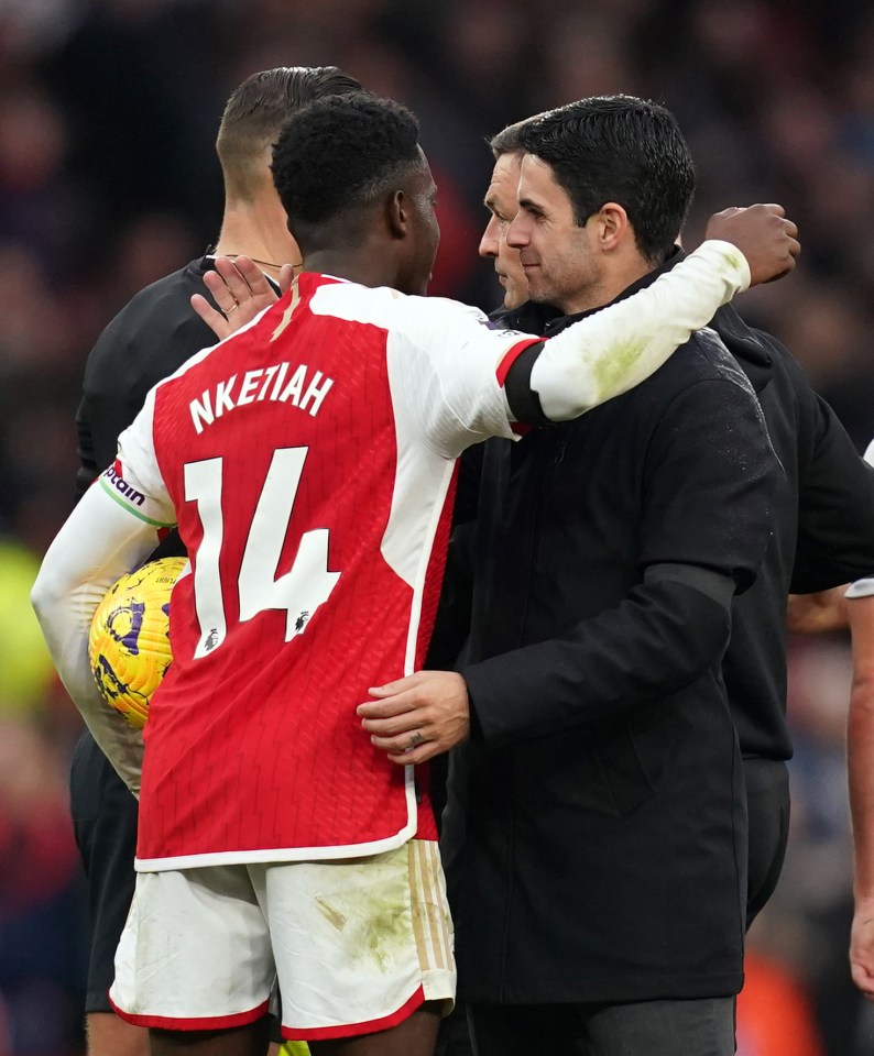 Mikel Arteta has been full of praise for his striker