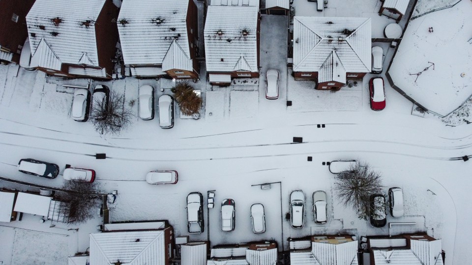 Derbyshire was blanketed in snow on Sunday morning