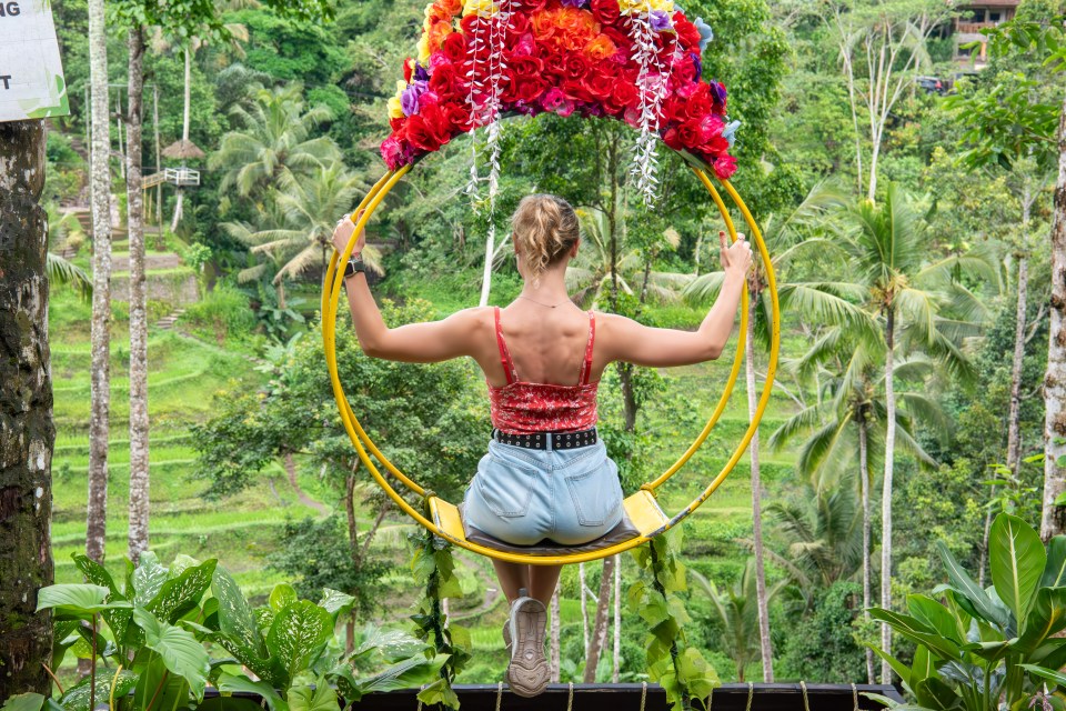 The flower swing is a particular favourite among tourists