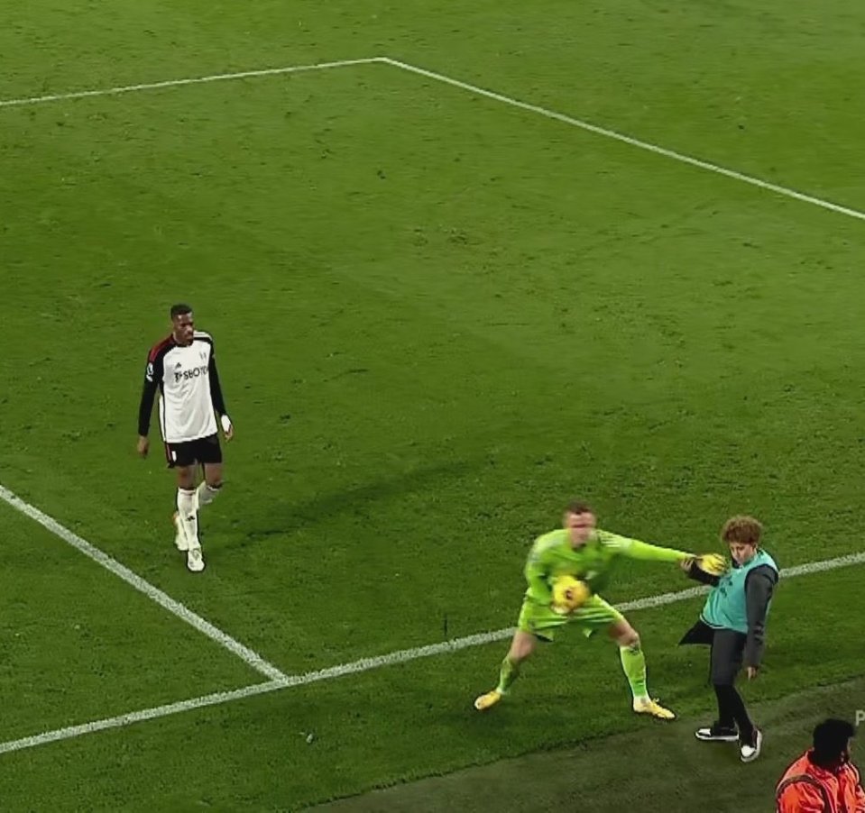 Leno apologised to the ball boy and the fans before full-time