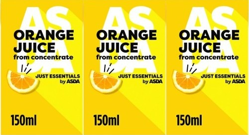 Asda's essential orange juice from concentrate