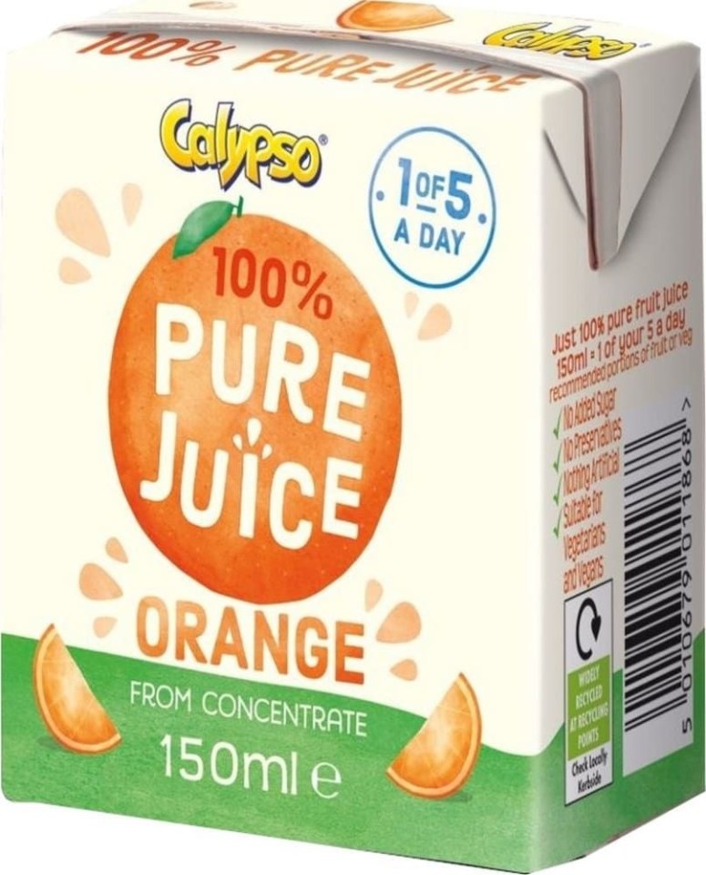 Calypso's orange juice from concentrate