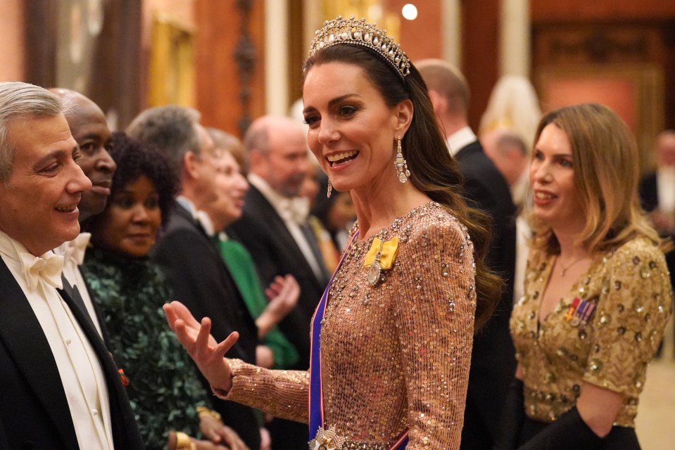 The Princess of Wales greeting guests at the event