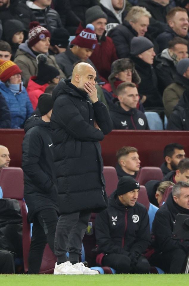 Pep Guardiola cut a frustrated figure on the touchline