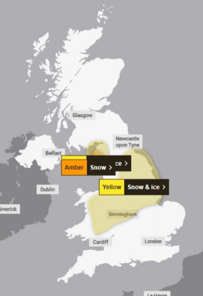 Weather warnings have been issued across the country