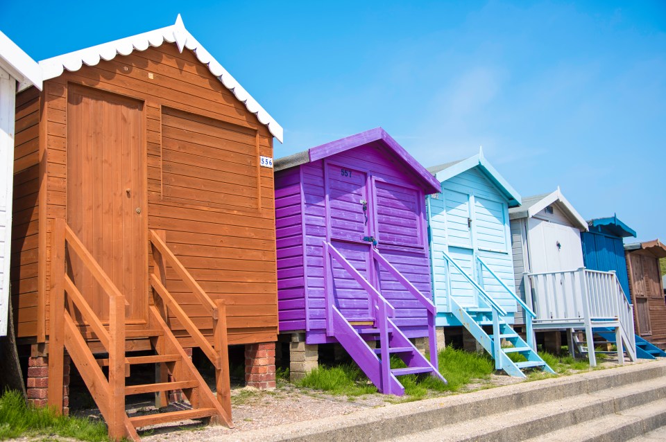 Tourists often visit to see the multicoloured beach huts