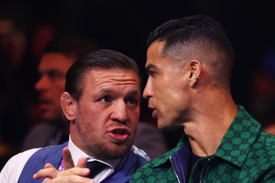 Conor McGregor and Cristiano Ronaldo were sat next to each other at the boxing in Saudi Arabia